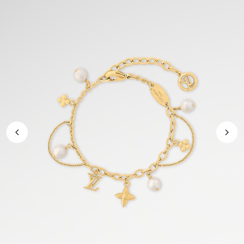 š„ LOUIS VUITTON BLOOMING PEARLS BRACELET FULL INCLUSION PRESTINE SIZE 7ā - Picture 8 of 12
